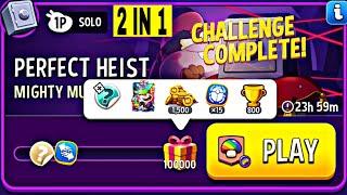 2 Solo mighty mushrooms rainbow perfect heist solo challenge | match masters