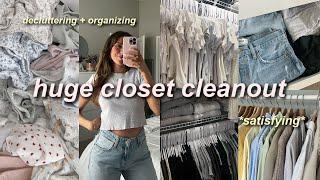 CLOSET CLEANOUT for summer 2024!  (decluttering & organizing for my mental health) *satisfying*