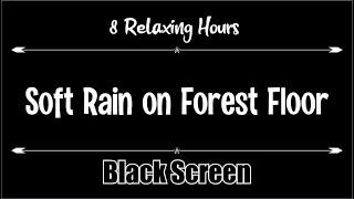 Soft Rain on Forest Floor 8 hours, Dark Screen, Relaxation, Sleep, Calm, Relax,  Black Screen