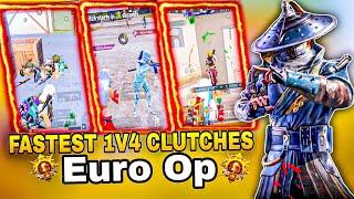 Fastest 1v4 Clutches bgmi Gamplay Euro Op Gaming