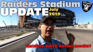 Life in Vegas Vlog -  Raiders Stadium Update Las Vegas July 2019