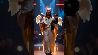 OMG! Jesus carrying Angel and Devil  ️ on AGT #agt #jesus #shorts #christ