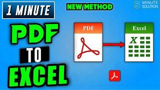 How to convert pdf to excel 2024 | Adobe acrobat Tutorial