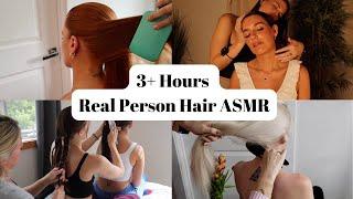 ASMR | 3+ Hours of Real Person Hair Play For Sleep (Whisper, Hair Brushing, Hair Styling)