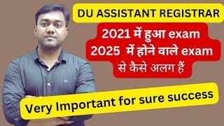 Du assistant registrar exam pattern 2024 and 2021 || Nishant eAcademy