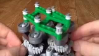 Lego technic linked cranks puzzle