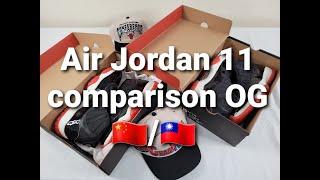 Air Jordan 11 playoff OG comparison