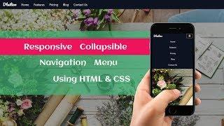 Responsive Collapsible Navigation Menu Using HTML5 and CSS3