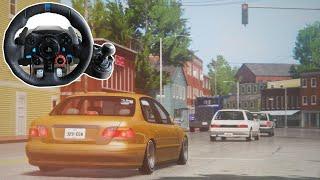 Realistic Driving in a City | Logitech G29 | BeamNG Drive