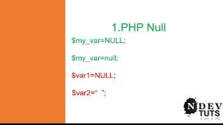 Special Datatype in PHP