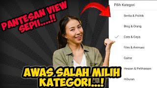 Cara Memilih Kategori YouTube Yang Benar || Cara Seting Kategori channel YouTube