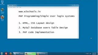 PHP User Login System - www.w3schools.in