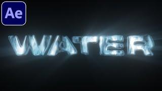 WATER TEXT - After Effects Tutorial