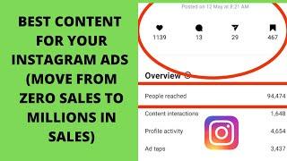 BEST CONTENT FOR INSTAGRAM ADS / HOW TO RUN INSTAGRAM ADS THAT CONVERTS UNTO HUGE SALES