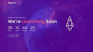 How To Make A Website Coming Soon Page Using HTML CSS & JavaScript with Time Date Countdown