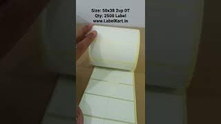 50X38mm DT  2500 Label  Barcode Label Roll  www.LabelKart.in #shorts #barcode #label #viral