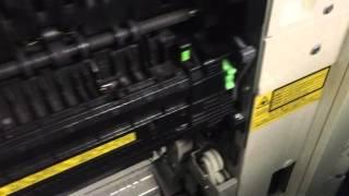 Remove fuser pressure on Sharp copier before storage