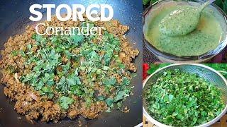 Stored Coriander Recipe by Home Style Cooking in Hindi 