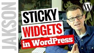 Fixed/Sticky Widget Wordpress Plugin - How to Create a "Sticky" Floating Sidebar Widget in WordPress