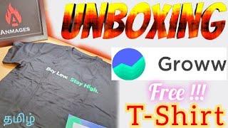 Groww app Free T-shirt Unboxing