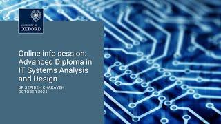 Undergraduate Advanced Diploma in IT Systems Analysis and Design | Online info session October 2024