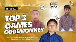 Top 3 CodeMonkey Games | Bhutan 2023