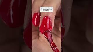 Replying to @baifarts3 Painting my "Unshaped Flared Natural Nails" RED  #nails  #red