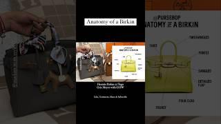 #Hermes BIRKIN Anatomy  #HermesBikin25 Gris Meyer Togo with GHW