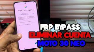 ELIMINAR CUENTA GOOGLE MOTOROLA MOTO 30 NEO  ULTIMA SEGURIDAD SIN PC ANDROID 14
