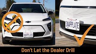 SnapPlate No-Drill License Plate Mount for Chevrolet Bolt EUV