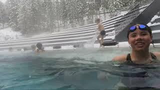 Aquamotion Courchevel swimming and play in the snow with Alexis 5 Maya 8 Jacqueline 12 and the Bojar