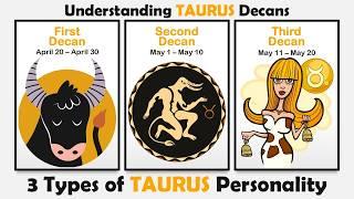 Different Types of Taurus Personality || Understanding Taurus Decans #Taurus