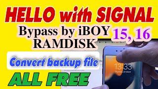 [HOT] Bypass HELLO with SIGNAL | iOS 15, 16 | By iBoy RAMDISK | Register ECID FREE | #vienthyhG