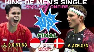 Antoni Sinisuka GINTING / Viktor AXELSEN FINAL BADMINTON || FINAL INDONESIA OPEN 2023