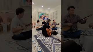 Dimash playing Dombra with family & friends