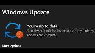 How To Fix Windows 11 Update Error Your Device Is Missing Important Security Updates