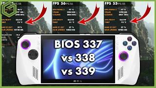 ROG Ally - Bios 339 vs 338 vs 337 - Temps & Performance Comparison