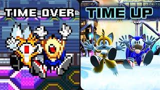Evolution of Sonic's Time Up Screen
