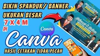 cara cetak dan membuat spanduk banner berukuran besar di canva pakai hp