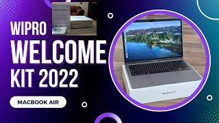 WIPRO WELCOME KIT || MacBook Air, Documents, bag and mouse.   #welcomekit #wipro #macbook