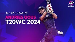 Every Andries Gous boundary at T20 World Cup 2024