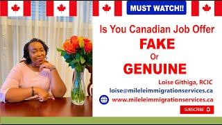 How To Know If Your (Canadian Job) Offer Is FAKE or Genuine