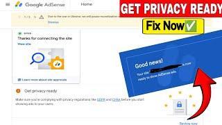 Get privacy ready problem google adsense | How to fix get privacy ready problem