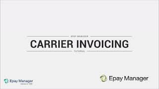 Epay Carrier Tutorial