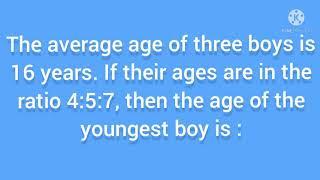 The average age of three boys is 16 years. If their ages are in the ratio 4:5:7, then the age of the