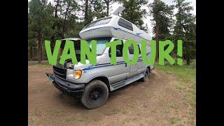 VAN TOUR | OFF GRID 1999 FORD E350 AIRSTREAM B190 CAMPER VAN