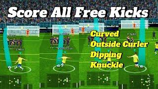 ALL 4 Types of FREE KICK TUTORIAL!! eFootball 2025 Mobile