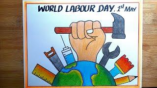 World Labour Day Drawing/ International Worker's Day Poster Drawing /Happy Labour Day Poster Drawing