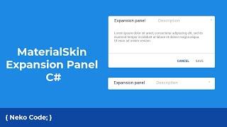 MaterialSkin Expansion Panel C#