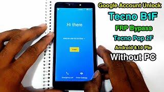 TECNO B1F FRP BYPASS | TECNO POP 2 GOOGLE ACCOUNT REMOVE | GOOGLE ACCOUNT UNLOCK TECNO B1 |